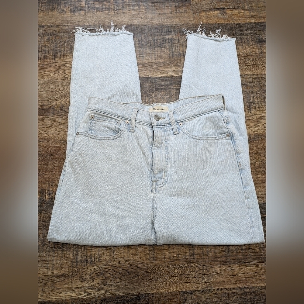 Madewell the mom Jean high rise light denim wash 27